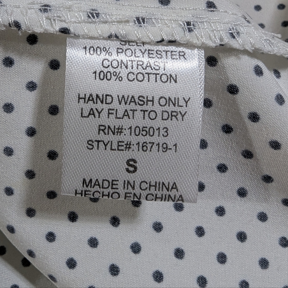 Savanna Jane Floral Embroidered Polka Dot Top Size Small - Picture 5 of 6